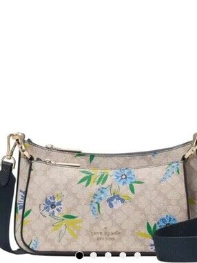 kate spade New York Beige Floral Crossbody Bag